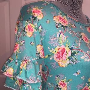 Women's aqua floral dress